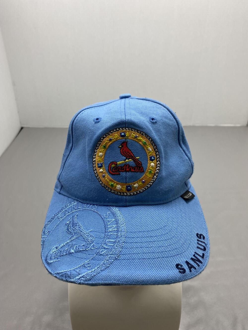 Cardinals Hat Cap Strap Back One Size Blue San Luis Baseball Cap Adjustable Mens